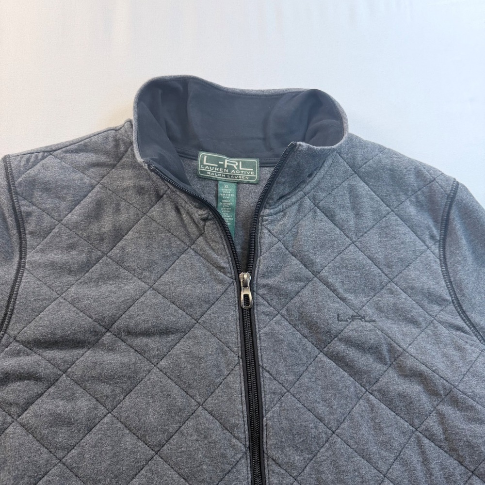 LRL Lauren Ralph Lauren Womens XL Quilted Athletic Full Zip Running Jacket